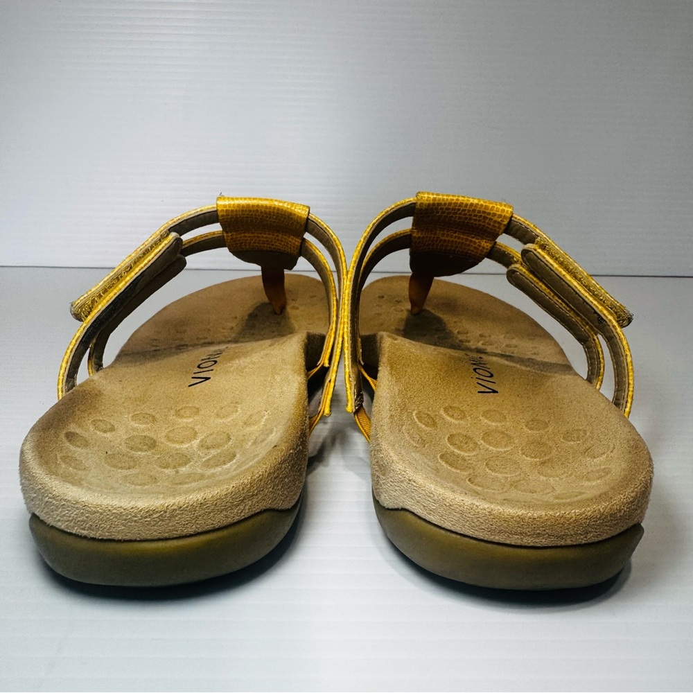 Vionic Elvia Yellow Leather Sandals Size 7.5 - Picture 7 of 14
